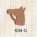 Estampe en cuivre vrac   TETE CHEVAL 20X20MM 