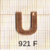 Estampe en cuivre vrac   LETTRE U 15MM
