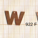 Estampe en cuivre vrac   LETTRE W 15MM 