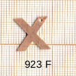 Estampe en cuivre vrac   LETTRE X 15MM 