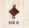 Estampe en cuivre vrac  pendentif CARRE 2 trous .17X11MM 