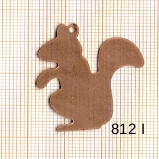 Estampe en cuivre vrac   ECUREUIL 34X30MM 