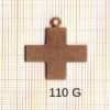 Estampe en cuivre vrac   CROIX 25X21MM