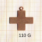 Estampe en cuivre vrac   CROIX 25X21MM 