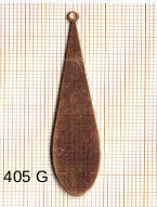 Estampe en cuivre vrac   GOUTTE 53X12MM 