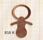 Estampe en cuivre vrac   TETINE 41X23MM 
