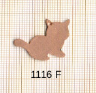 Estampe en cuivre vrac   CHAT 23X18MM 