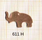 Estampe en cuivre vrac   ELEPHANT 29X18MM 