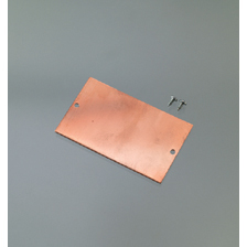 Plaquette de porte rectangulaire 78 x 47 mm cuivre -