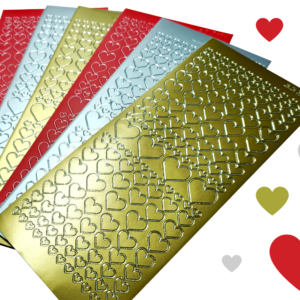 Stickers autocollants peel-off or ou argent 23 X 10cm