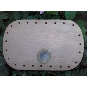 FOND RECTANGLE ARRONDI MDF 13/8 cm EPAISS. 5-6 mm 23 trous