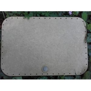 FOND RECTANGLE ARRONDI MDF 30/20 cm EPAISS. 5-6 mm 47 trous