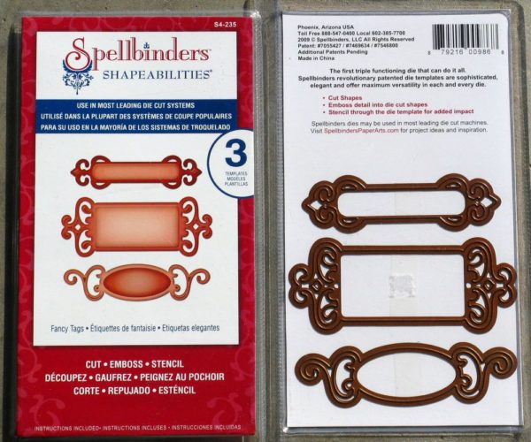 Die matrice de découpe métal Spellbinders étiquettes