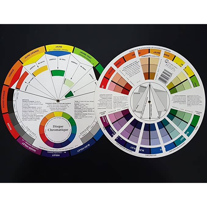 Disque chromatique - Roue des couleurs en français Ø13cm