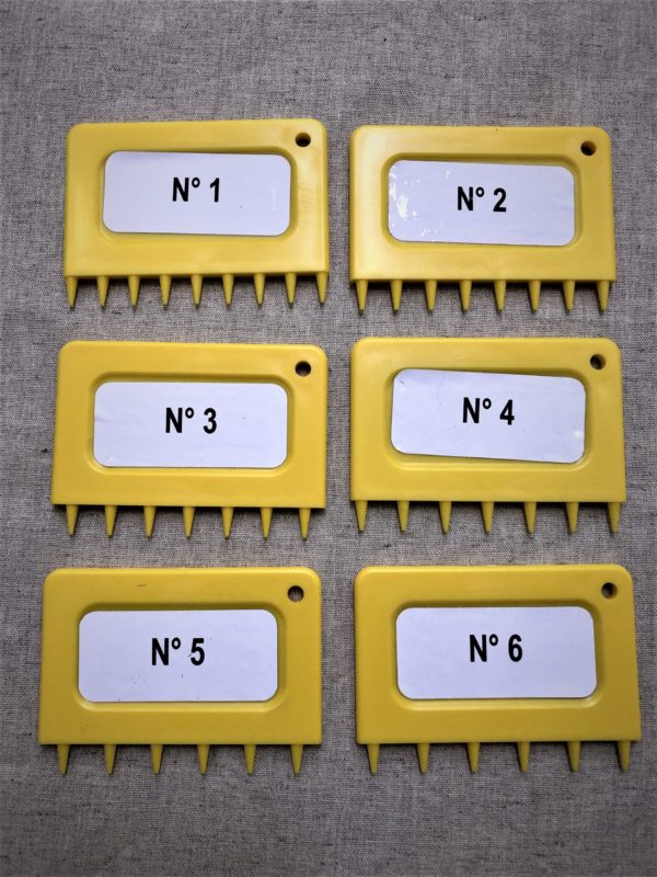 Set 6 peignes vannerie