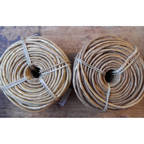 PAILLE REMPAILLAGE torsadée enrobée foncée 4mm 450g